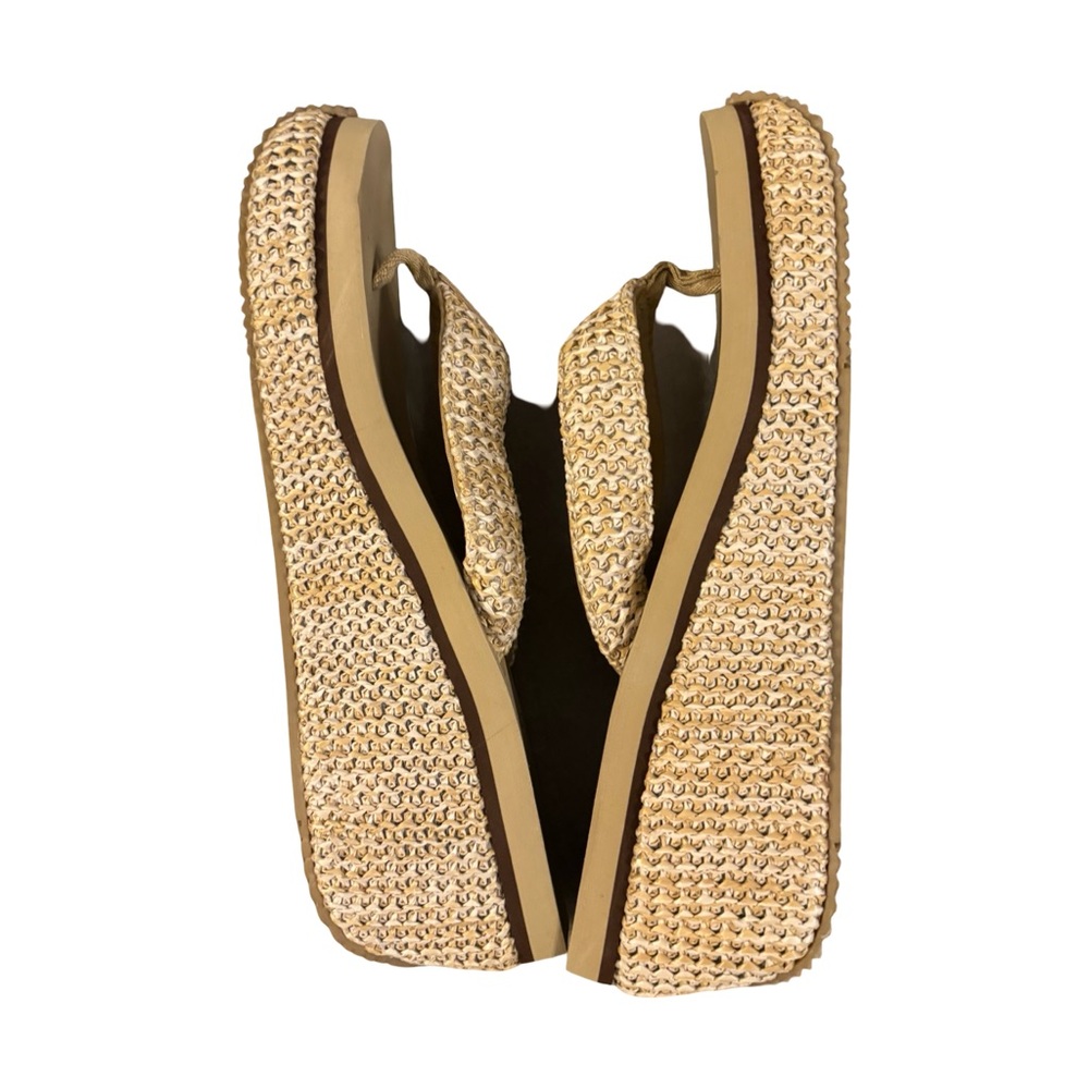 Volatile Beige Woven Platform Flip Flops - Picture 3 of 7